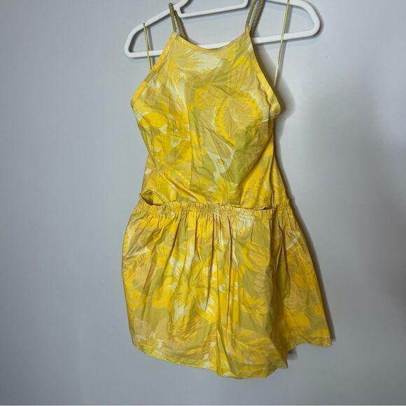 Free People Deserted Island Mini Dress in Yellow NWOT - Picture 8 of 11